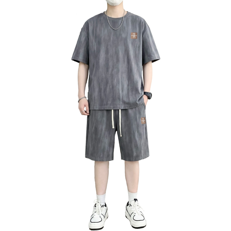 【T-Shirt + 5-Point Shorts】Men' - مراجعة Street Summer Fashion وسعره