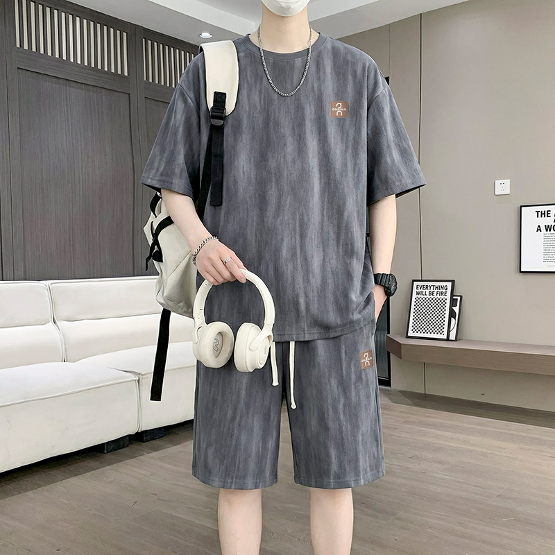 【T-Shirt + 5-Point Shorts】Men' - مراجعة Street Summer Fashion وسعره