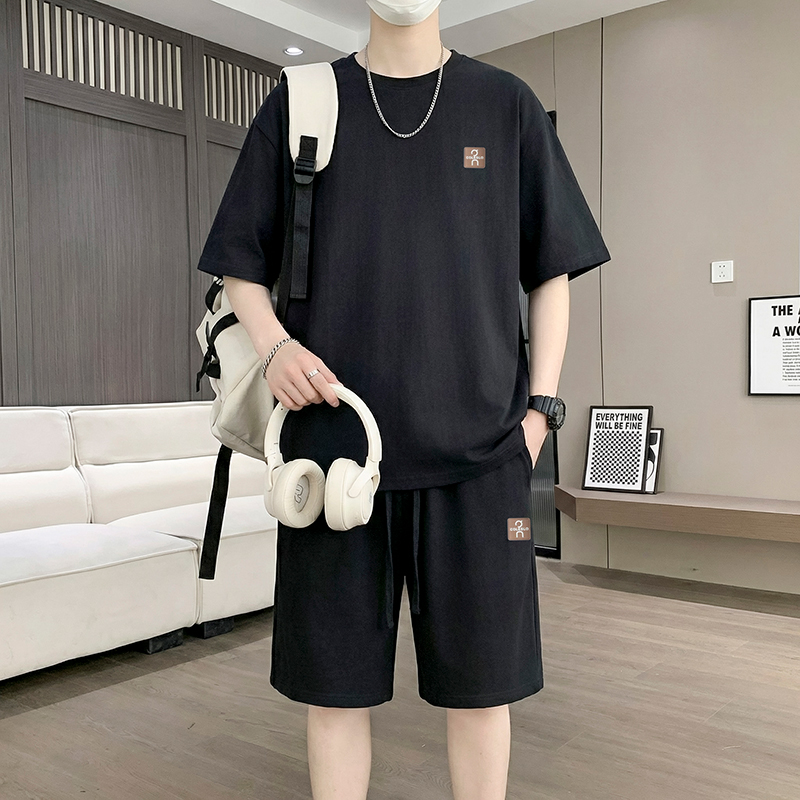 【T-Shirt + 5-Point Shorts】Men' - مراجعة Street Summer Fashion وسعره