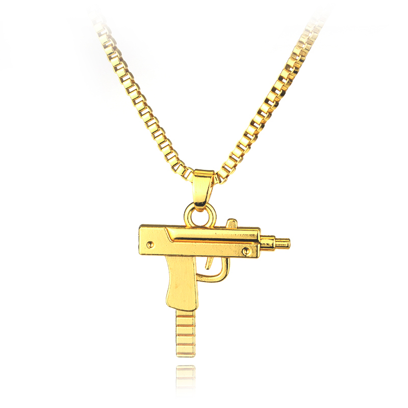 Trendy Uzi Gun Shaped Pendant  - مراجعة Street Fashion Baggy وسعره