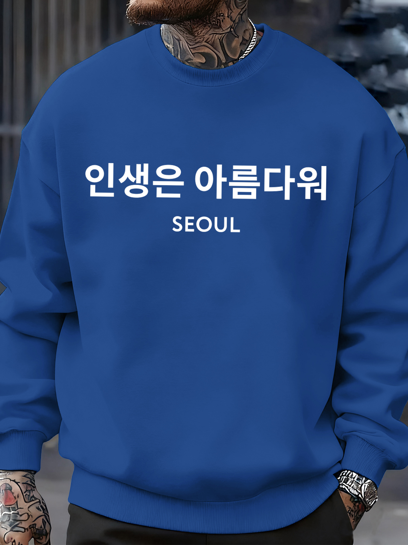 Seoul Korea Letter Print Men S - مراجعة Street Fashion Of Seoul وسعره