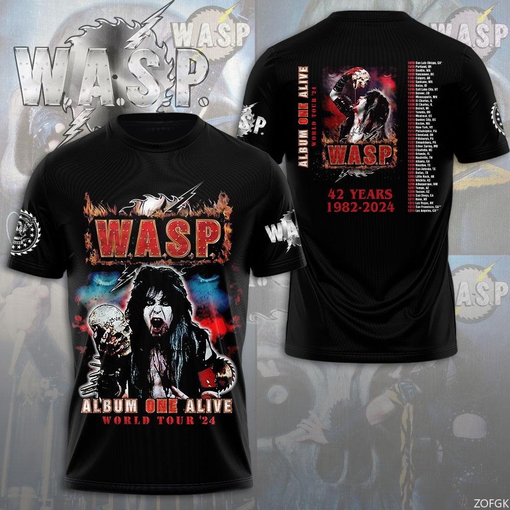 W.A.S.P Rock 3D Printing T-shi - مراجعة Street Fashion Baggy وسعره
