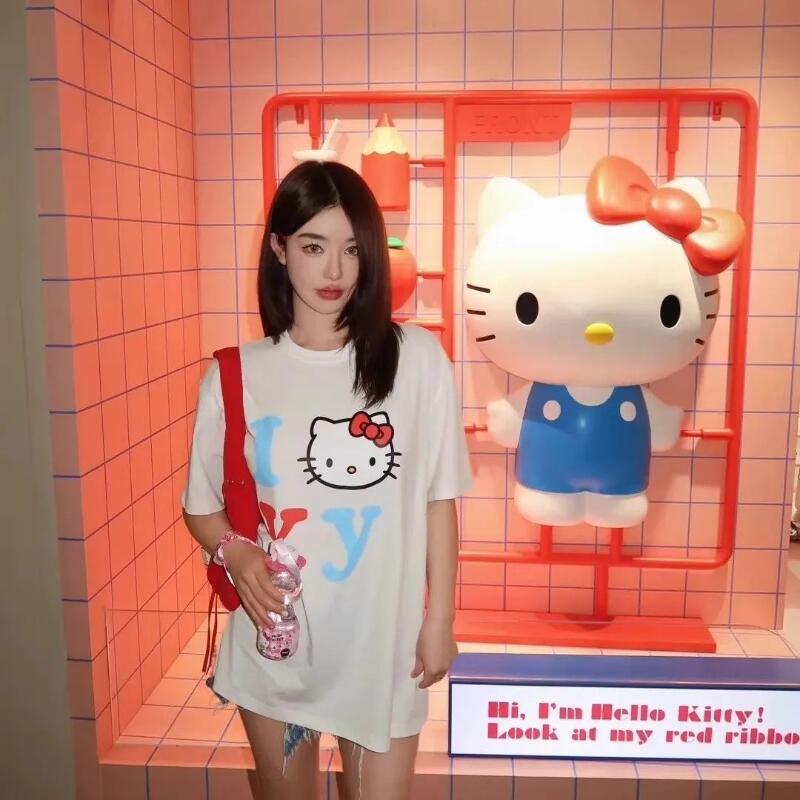Short-Sleeved Sanrio Summer Pu - مراجعة Street Summer Fashion وسعره
