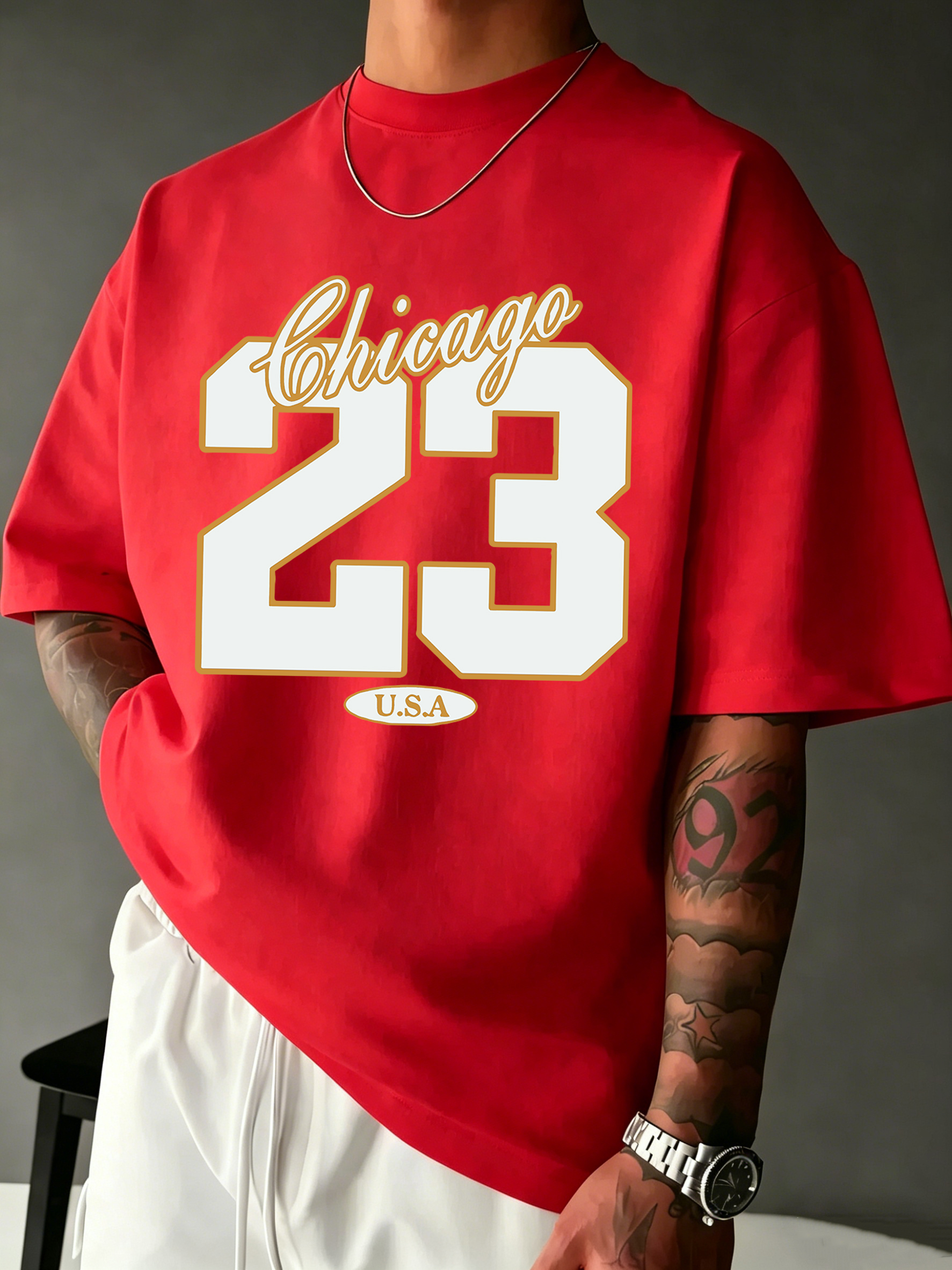 Chicago Usa Number 23 Print Me - مراجعة Street Fashion Chicago وسعره
