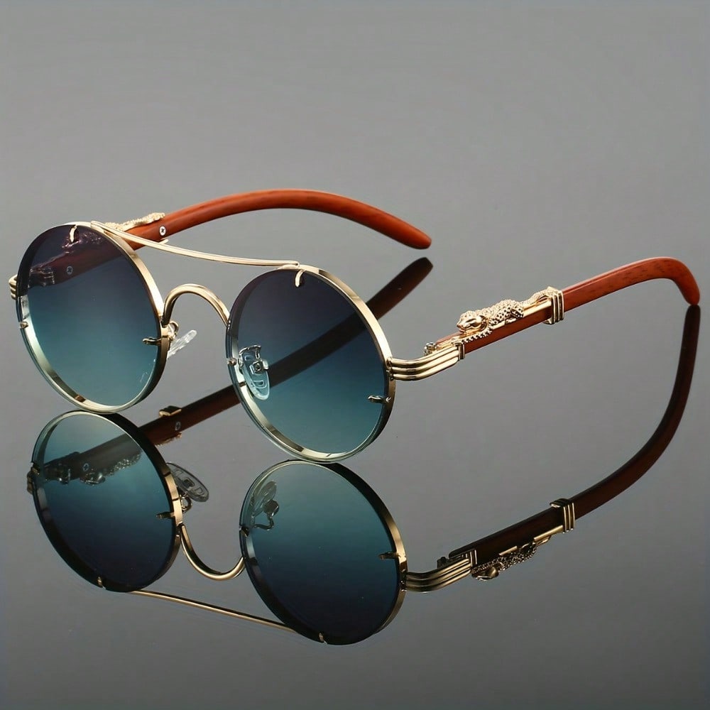 Stylish Round Metal Frame Sung - مراجعة Street Fashion Photography وسعره