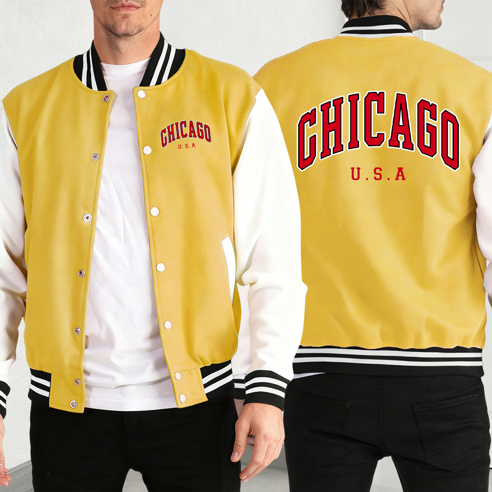 Chicago Usa Words Print Man Co - مراجعة Street Fashion Chicago وسعره