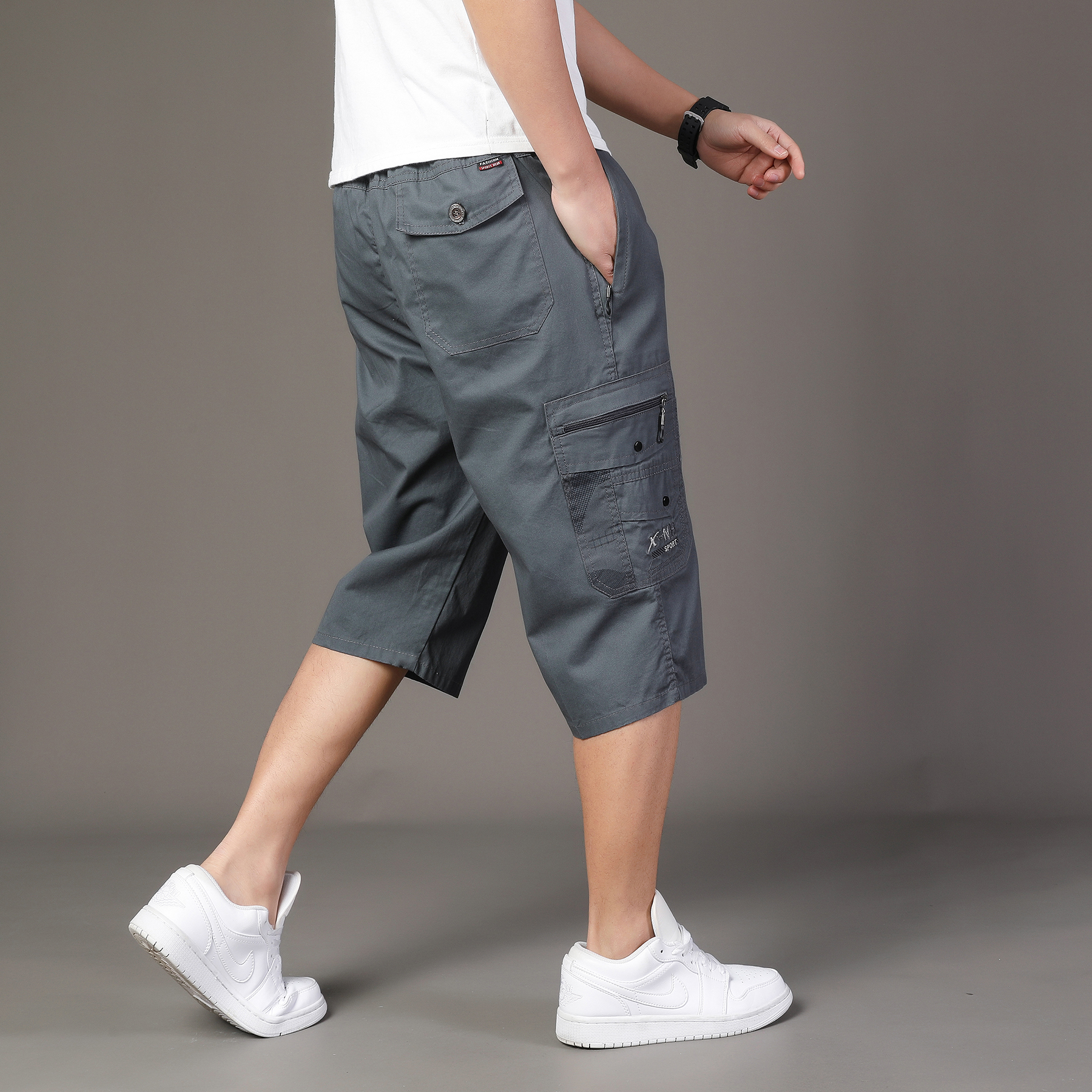 Zipper Pocket Workwear Shorts  - مراجعة Street Fashion Art وسعره