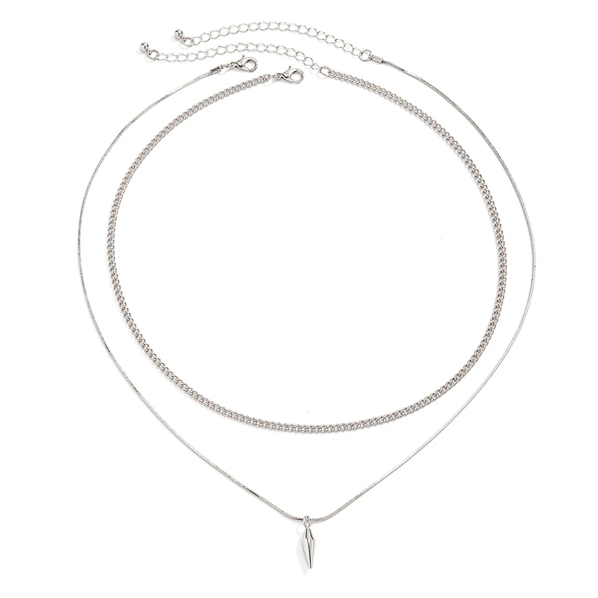 2Pcs/Set Trend Rivet Pendant N - مراجعة Street Fashion Mood وسعره