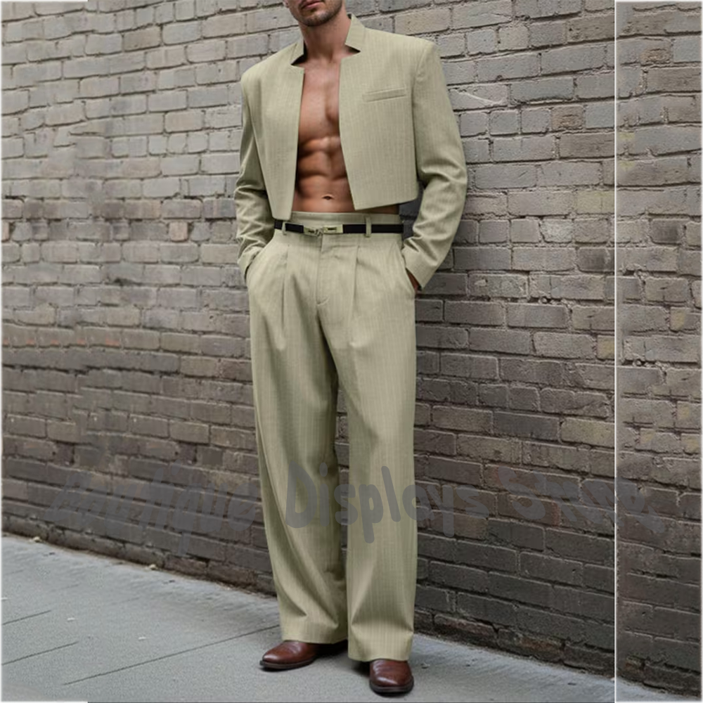 Chic Tailored Men's Suit Set(J - مراجعة Street Fashion Outfit For Men وسعره