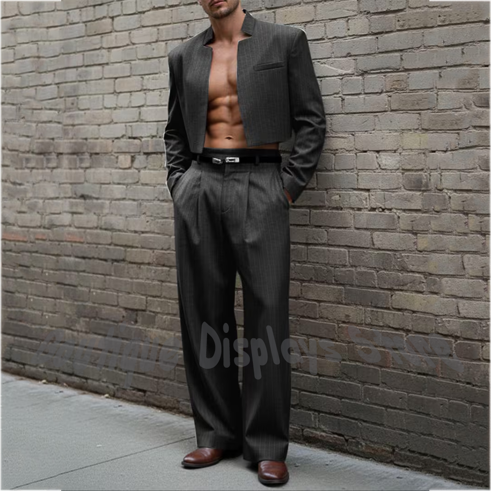 Chic Tailored Men's Suit Set(J - مراجعة Street Fashion Outfit For Men وسعره